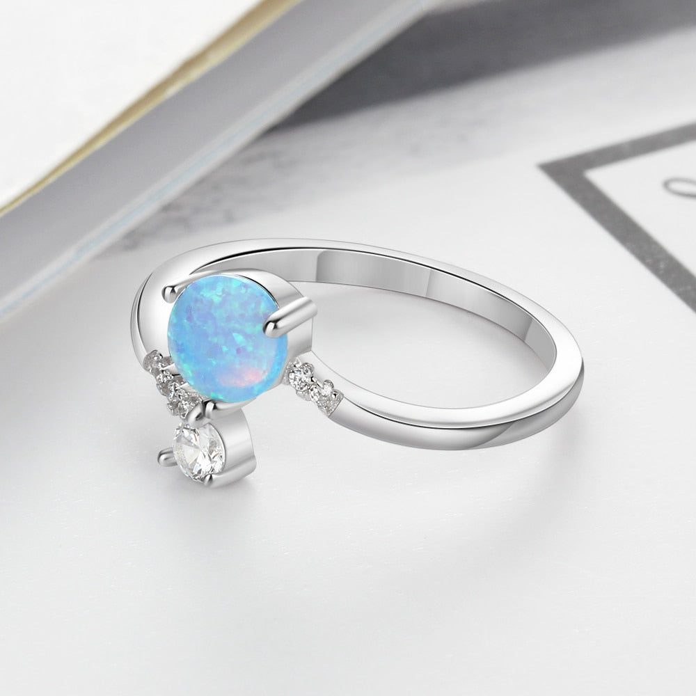 Baby Blue Opal Ring