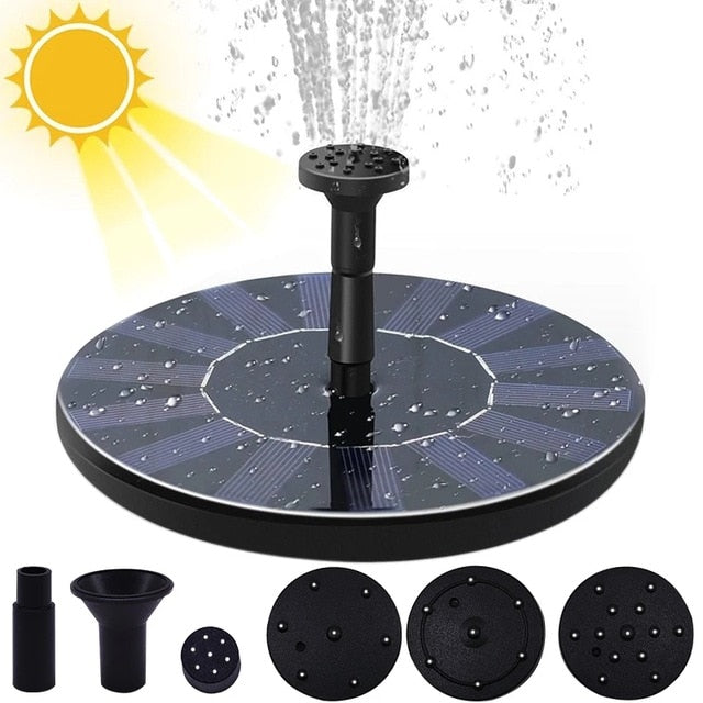 Mini Solar-Powered Water Fountain